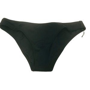 Shade And Shore Women's Sz Medium 8-10 High Leg Cheeky Bikini Swim Bottom Black